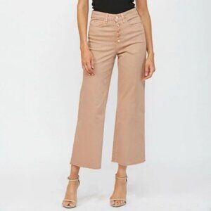 Mica Denim Chromatic High Rise Cropped Jeans Brown Sugar 25